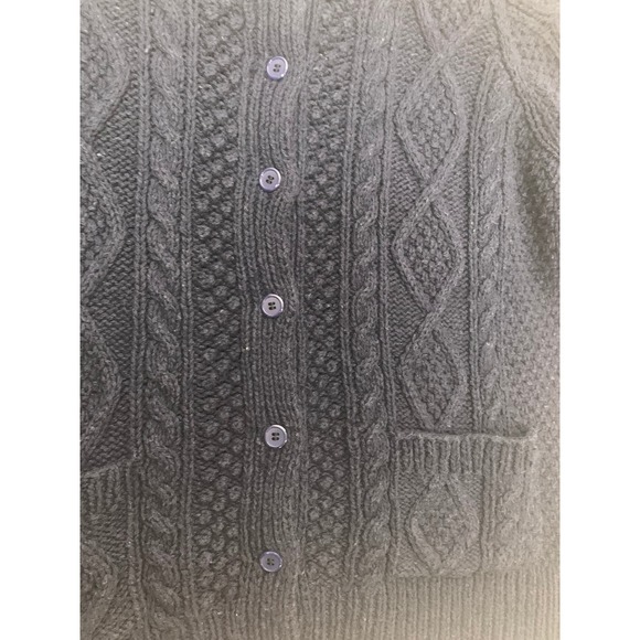Vintage Orivs Blue Knit Sweater Cardigan, Size M - Picture 5 of 7